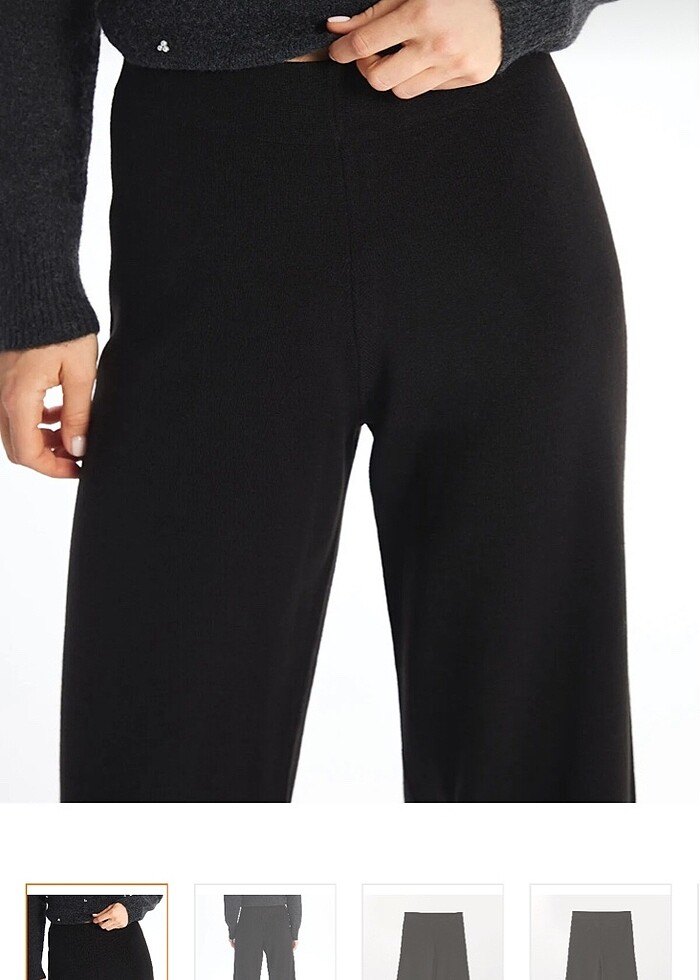 Siyah kumaş pantolon - Görsel 3