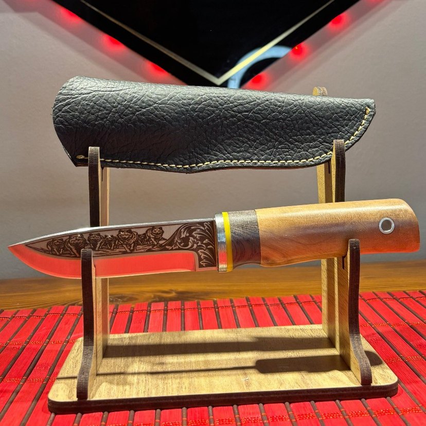 Ahşap Saplı Altın Renkli Çakı - Görsel 2