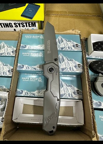 Kara Kartal Figürlü Siyah Katlanabilir Bıçak - Görsel 6