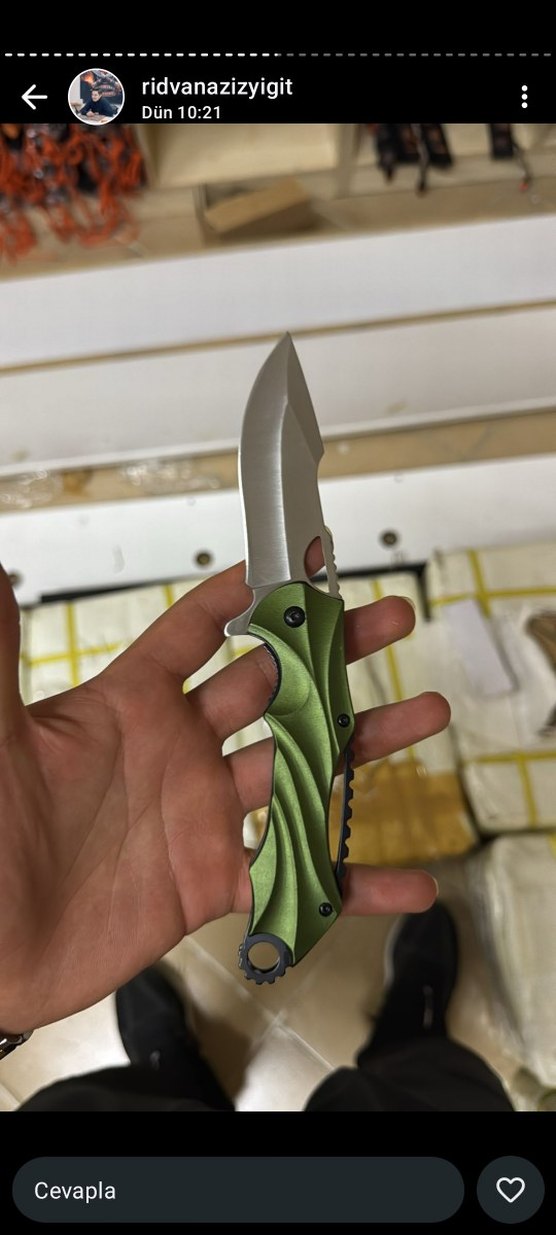 Kara Kartal Figürlü Siyah Katlanabilir Bıçak - Görsel 5