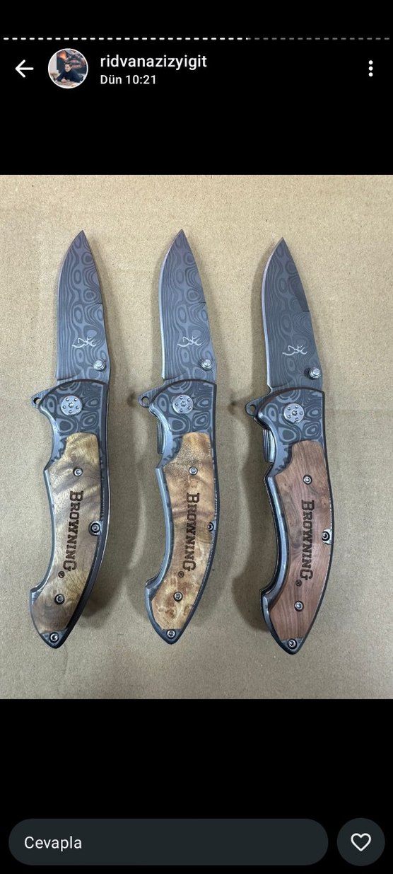 Kara Kartal Figürlü Siyah Katlanabilir Bıçak - Görsel 4