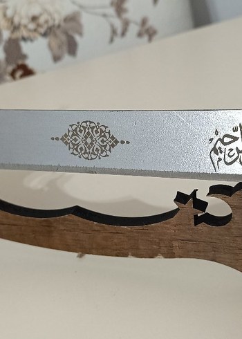 Bej ve Gri Ahşap Saplı Bıçak - Görsel 2