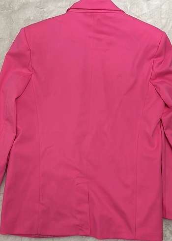 m Beden Pembe Kadın Midi Blazer Ceket