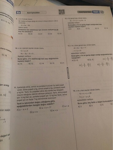 Beden Renk Mert hoca tyt matematik soru bankası 2024