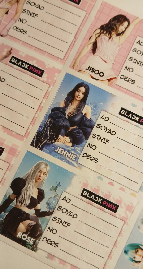 BLACKPINK Temalı Ders Kartları - Görsel 2