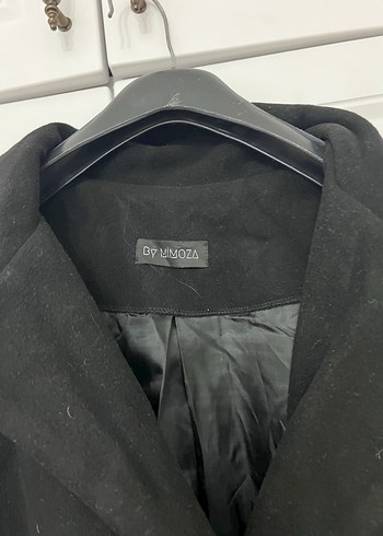 Siyah Uzun Kruvaze Kaban - Görsel 3