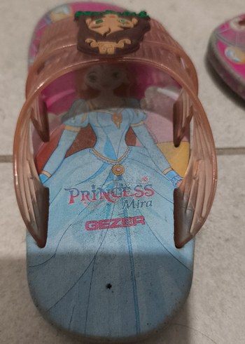 Diğer Kız Çocuk Pembe Baskılı Tokalı Terlik