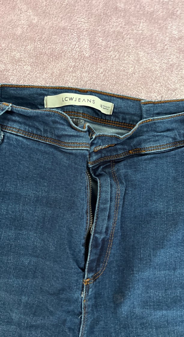 Kadın Mavi Normal Boy Denim Jean Pantolon - Görsel 2