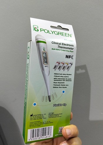 Diğer Polygreen KD-1481 Dijital Klinik Termometre Ateş ölçer