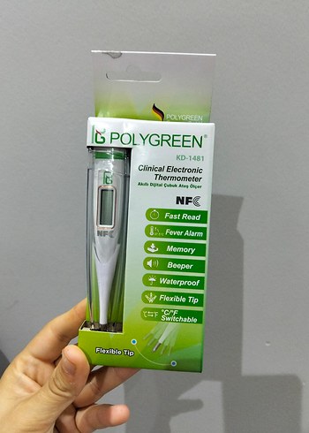 Beden Renk Polygreen KD-1481 Dijital Klinik Termometre Ateş ölçer