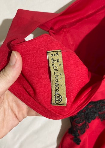 Straplez Kırmızı Midi Kadın Elbise - Görsel 7