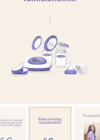 Lansinoh Çiftli Elektrikli Göğüs Pompası Mor