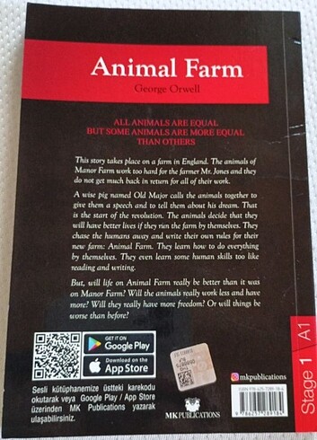  A1 seviye ingilizce kitap Animal Farm