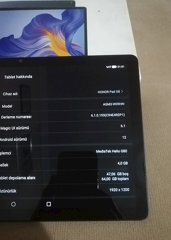 Diğer HONOR Pad X8 Tablet