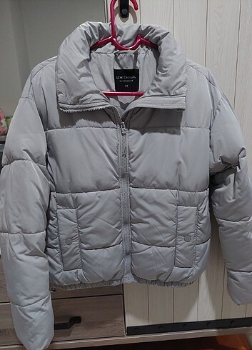xs Beden gri Renk XS Kadin Mont
