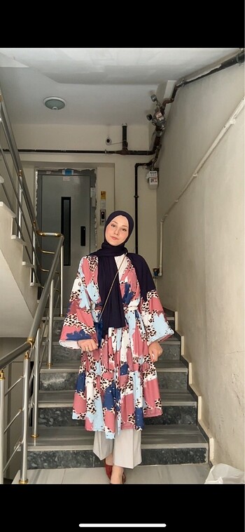 Viskon Tesettür Kimono