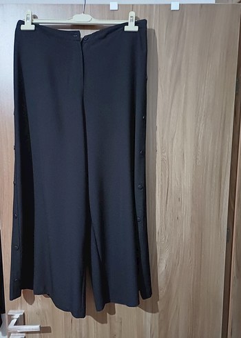 Bol paça siyah pantolon