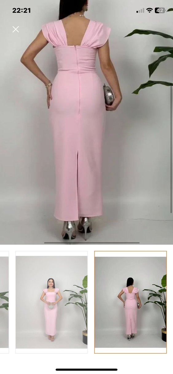 Pembe abiye - Görsel 4