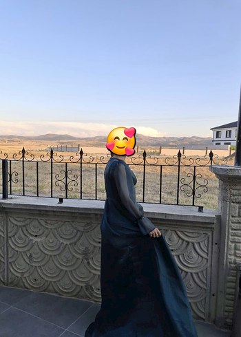 36 Beden siyah Renk Uzun Zümrüt yeşili Kadın Abiye Elbise