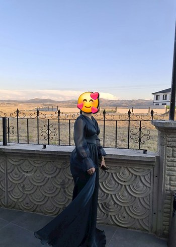 Diğer Uzun Zümrüt yeşili Kadın Abiye Elbise