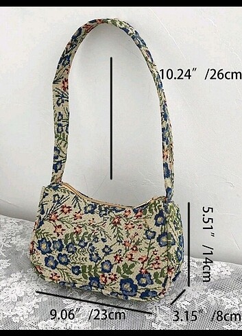  Beden çeşitli Renk Vintage Çiçek Desenli Çanta 