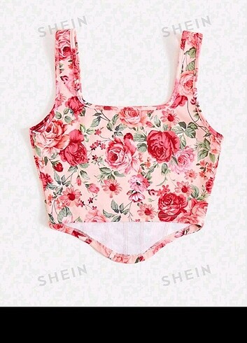 Sheinside SheIn Çiçek Desenli Bluz