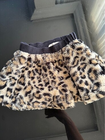 Panço Kız Bebek Leopar Desenli Etek