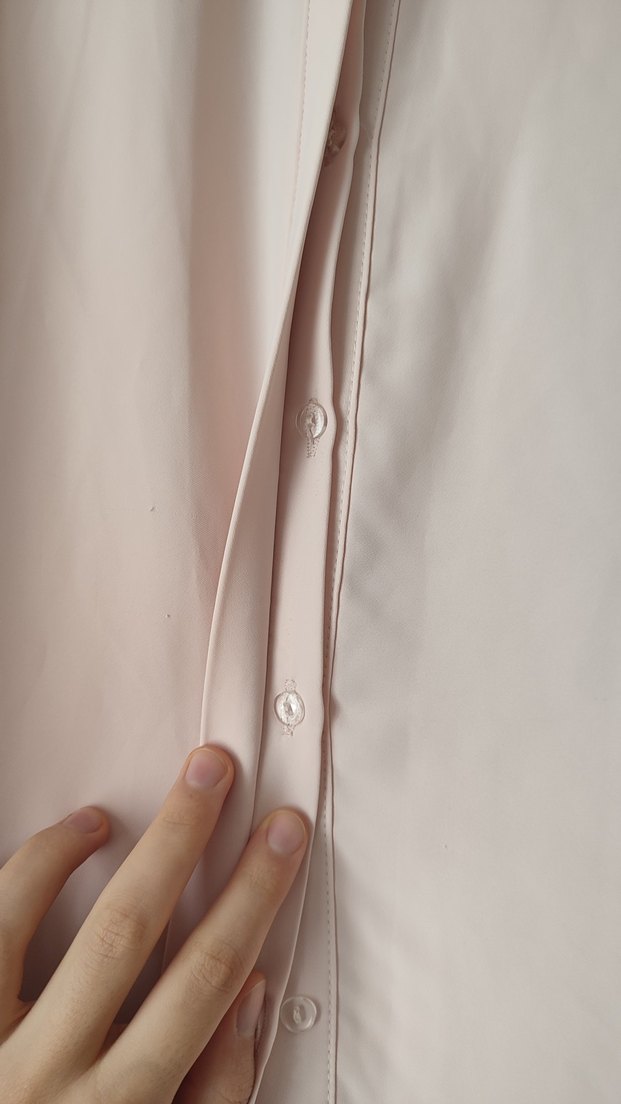 Dantel Detaylı Toz pembe Uzun Kollu Kadın Gömlek - Görsel 4