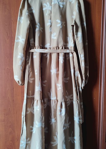 Nakışlı Bej Bohem Uzun Elbise - Görsel 2