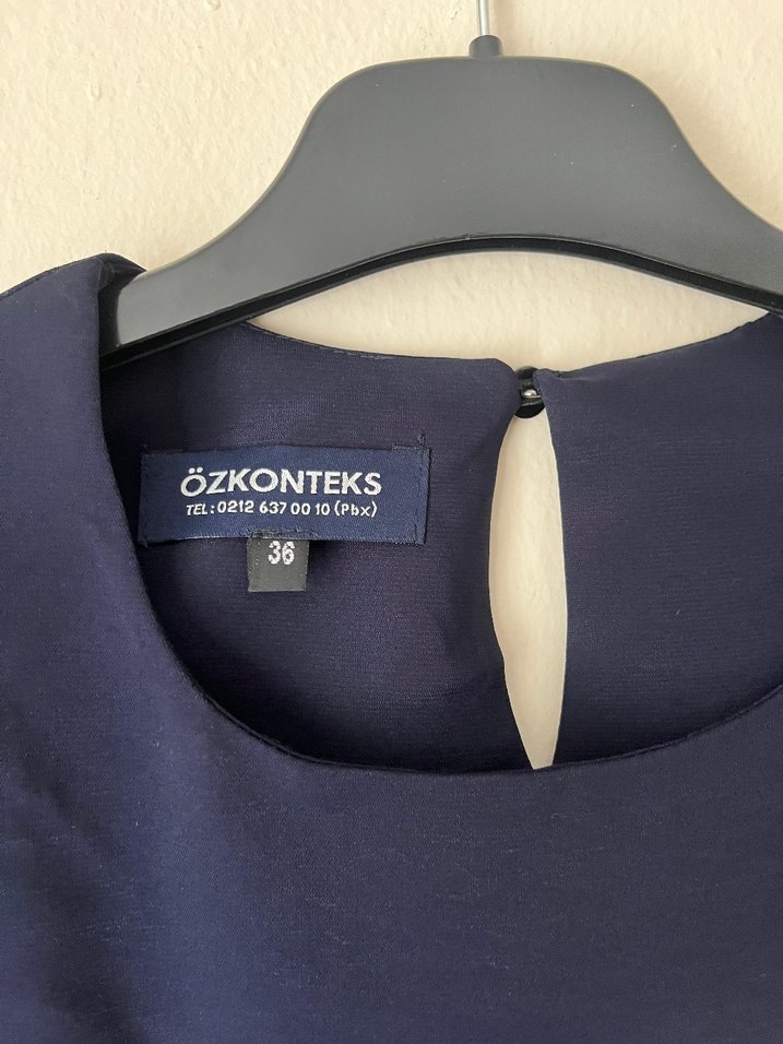 Lacivert Uzun Kollu Bluz - Görsel 4