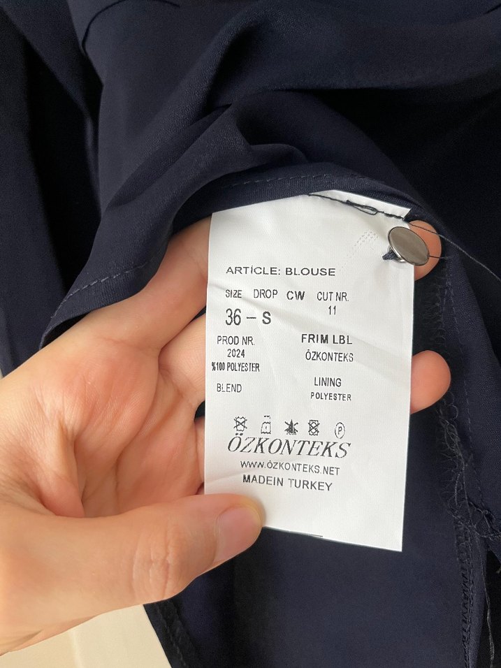 Lacivert Uzun Kollu Bluz - Görsel 4