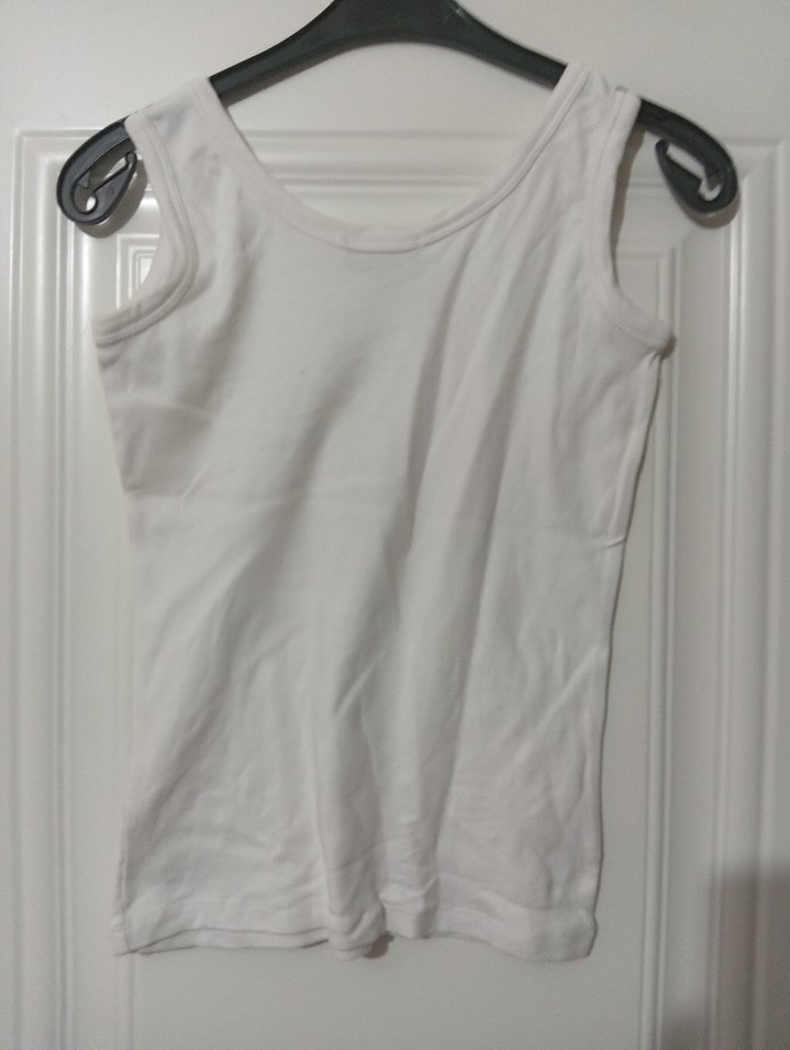 Calvin Klein Beyaz Kolsuz Kadın Tişört - Görsel 2