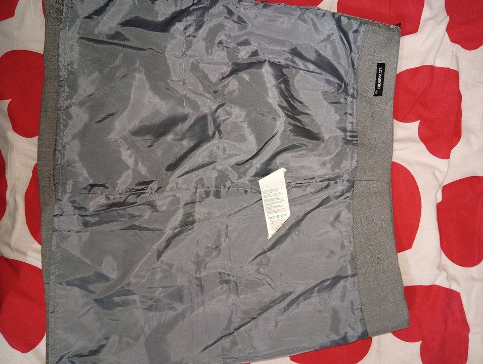 Düğmeli Gri Kadın Kumaş Pantolon - Görsel 2