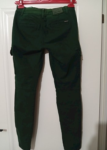 Kadın Haki Kamuflaj Denim Pantolon - Görsel 3