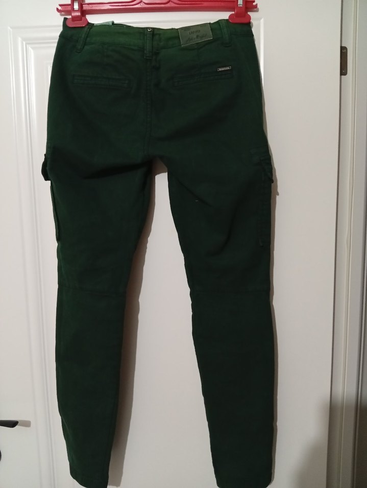 Kadın Haki Kamuflaj Denim Pantolon - Görsel 3