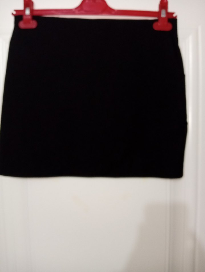 Drapeli Siyah Mini Etek - Görsel 2