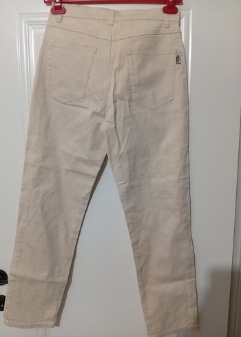 Bej Kadın Pamuk Kumaş Pantolon - Görsel 2