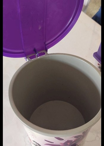 Mor Kapaklı Desenli Saklama Kabı - Görsel 4