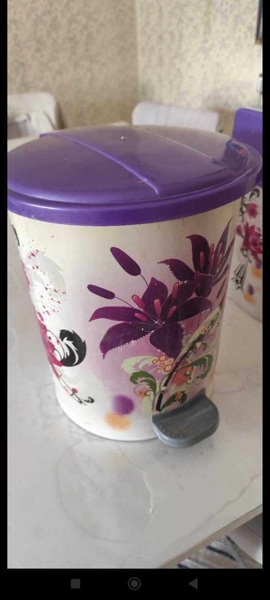 Mor Kapaklı Desenli Saklama Kabı - Görsel 2
