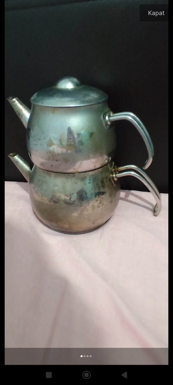 Gri Çift Katlı Çaydanlık - Görsel 2