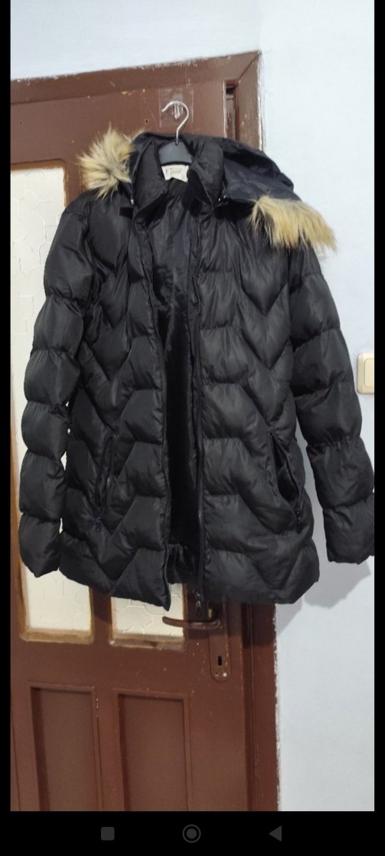 Kürklü Siyah Kadın Kışlık Mont - Görsel 2