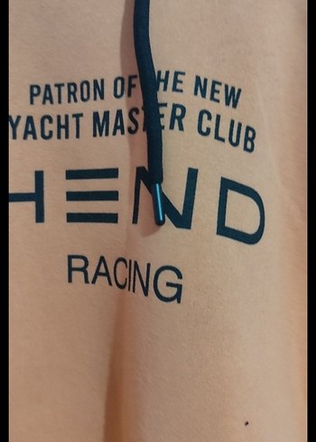 Turuncu Kapüşonlu Oversize Sweatshirt - Görsel 2