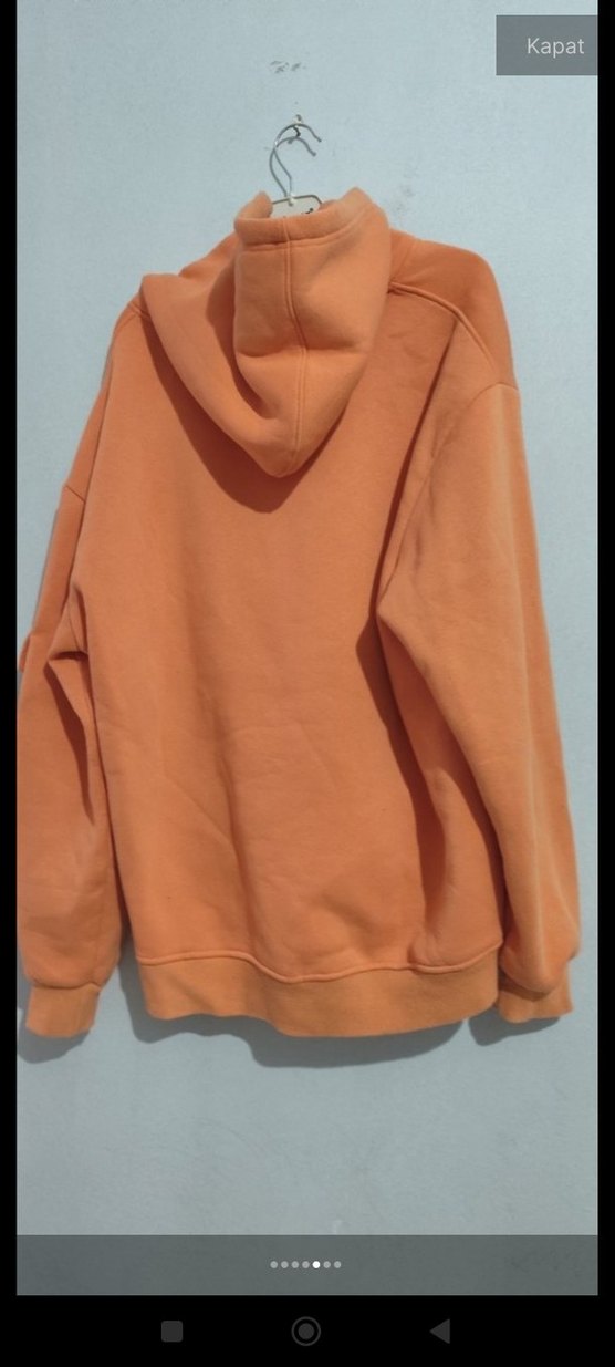 Turuncu Kapüşonlu Oversize Sweatshirt - Görsel 3