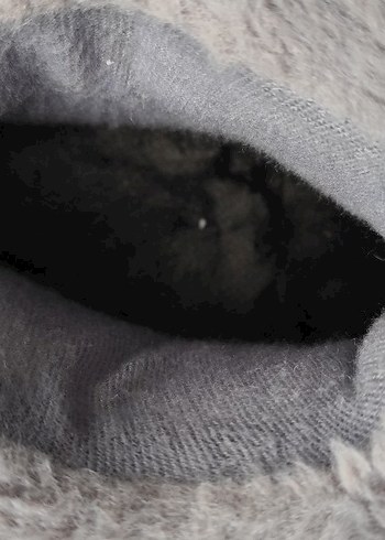 Gri Leopar Desenli Kız Ev Terliği - Görsel 2