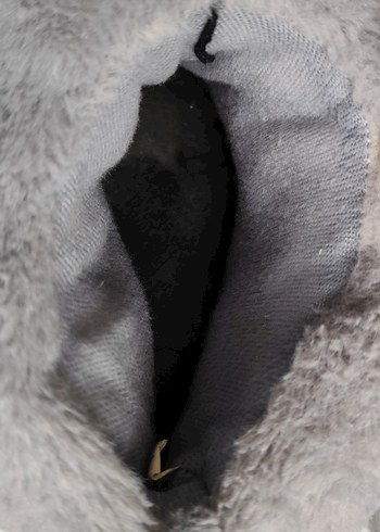 Gri Leopar Desenli Kız Ev Terliği - Görsel 3