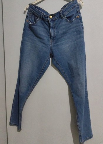 Mavi Midi Boy Kadın Kot Pantolon - Görsel 4