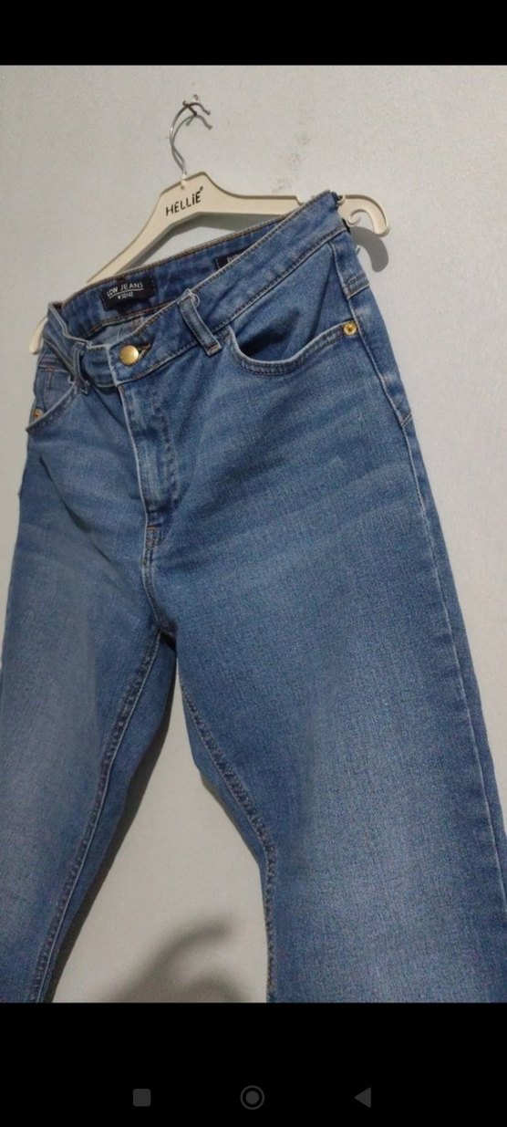 Mavi Midi Boy Kadın Kot Pantolon - Görsel 3