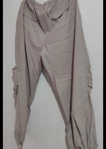 Bej Keten Salaş Midi Kadın Pantolon - Görsel 5