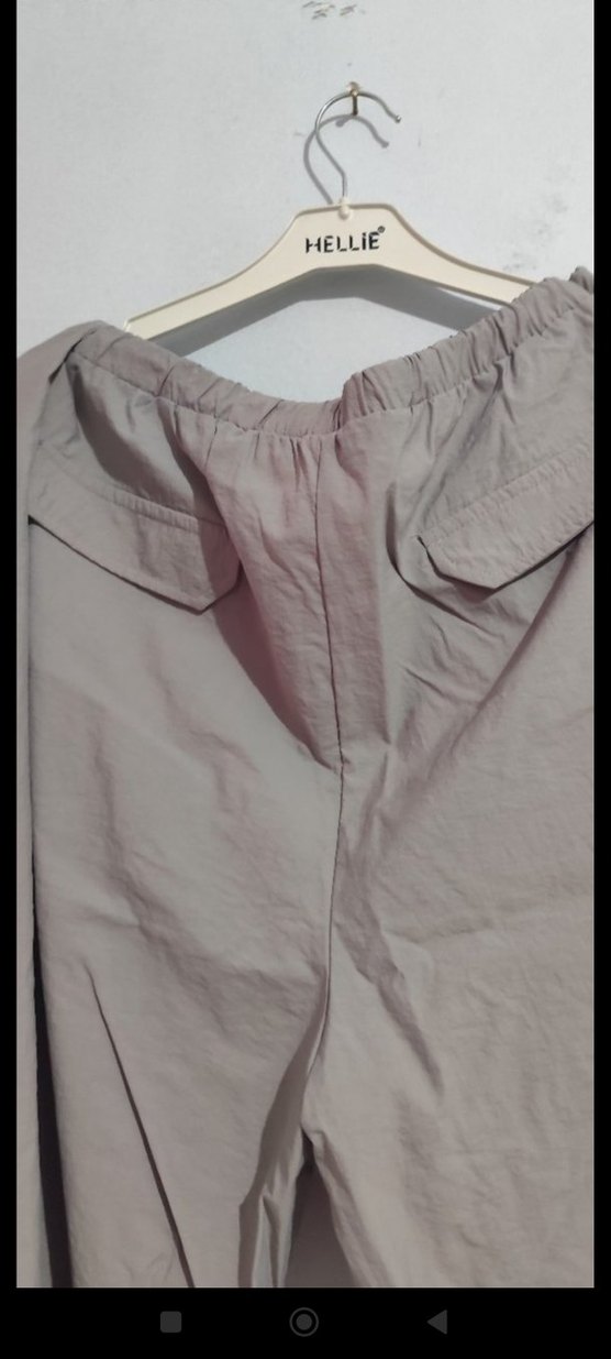 Bej Keten Salaş Midi Kadın Pantolon - Görsel 2