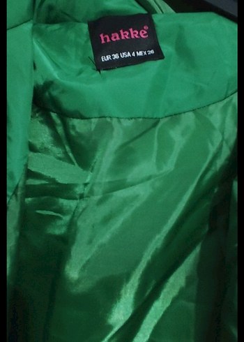 Kadın Yeşil Midi Kaban - Görsel 3